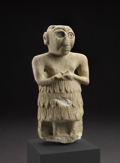 Statuette eines sumerischen Mannes in einer Haltung der Anbetung, Istabalat, Irak von Sumerian